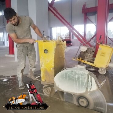 Beton işləri: #Betonkesme #betondeşmə Beton kubik kərpic - dən kəsim deşim — 2