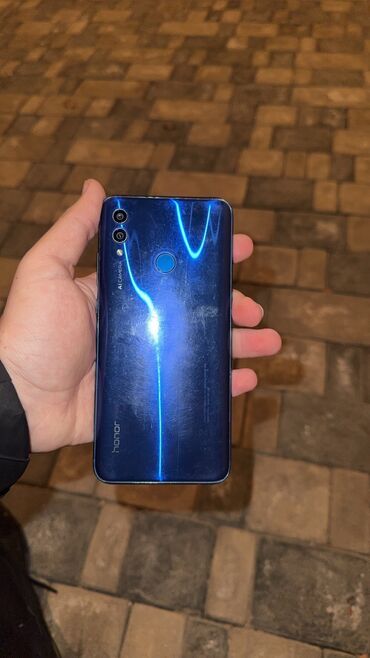 Honor: Honor 8X, 64 GB, rəng - Göy, Qırıq, Barmaq izi, İki sim kartlı