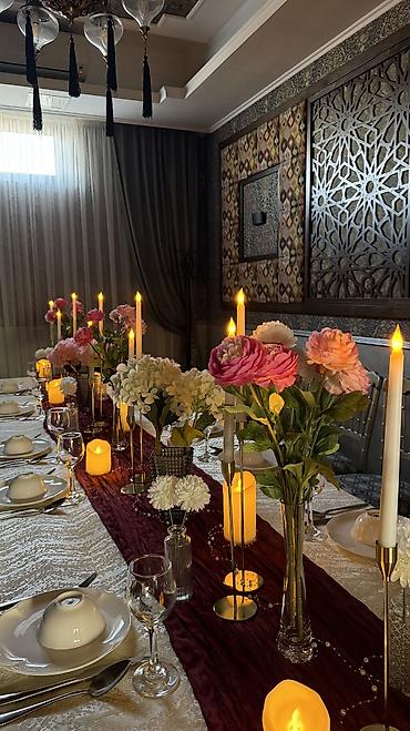 Организация мероприятий: Оформление стола 2000 сом до 15 человек 
Открытки в подарок 
W/a + — 22