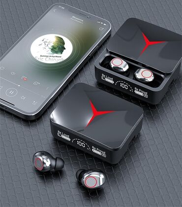 airdots powerbank: Model: *M90* Bluetooth qulaqlıq Sensor idarəetmə 🔋Powerbank Enerji