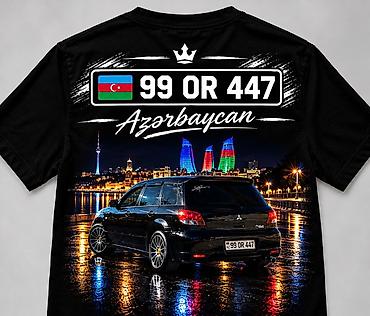messi imzali forma: Məhsul: Fərdiləşdirilə bilən avtomobil mövzulu qara T‑shirt — 4