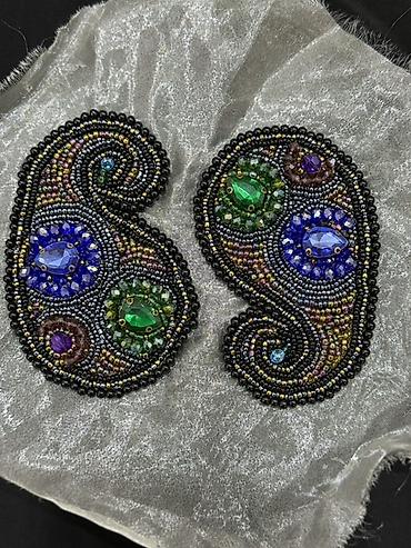 Швея: Нашивка🤍 Авторская бисерная нашивка премиум handmade ✨ Сочетание — 5