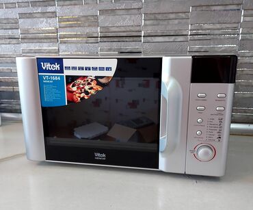 işlenmiş peçler: Mikrodalğalı soba Vitek, Ayrıca dayanan, Mikrodalğalar ilə, rəng - Boz, Yeni