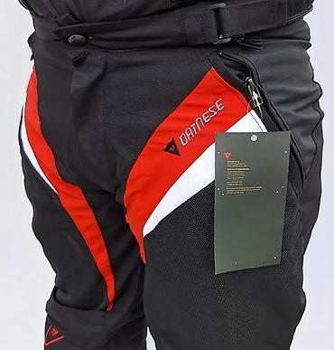 Sportska odeća: Pantalone za motor sa štitnicima Dainese Air Tex crno crvene — 5