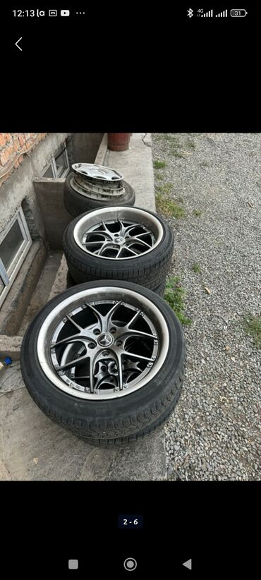 шины для авто: Колеса в сборе 235 / 45 / R 18, Всесезонная, Б/у, Комплект, Легковые, Литые, отверстий - 5