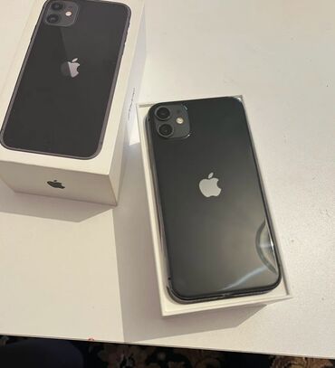 Apple iPhone: IPhone 11, 128 GB, Qara, Zəmanət, Simsiz şarj, Face ID