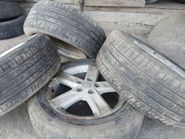 камера шины: Дөңгөлөктөр монтажда 225 / 55 / R 17, Жай, Колдонулган, Комплект, Жеңил унаалар, Куйма, тешиктери - 4