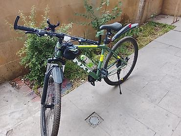 İdman velosipedləri: MTB tipli şəhər/dağ velosipedi – yaşıl gövdə, NX7 brend işarələri — 1