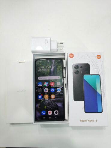 telefon alan: Xiaomi Redmi Note 13, 256 ГБ, цвет - Черный, 
 Отпечаток пальца, Face ID