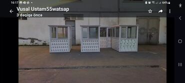 Butkalar, köşklar: Mühafi̇ze butkalari. Rəngli̇ qara BİŞMİŞ şüşəli̇=150×150×220=1490 man — 18