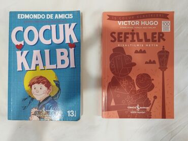 Çocuk kalbi(5₼), Sefiller(5₼), Türk dilində dram kitabları