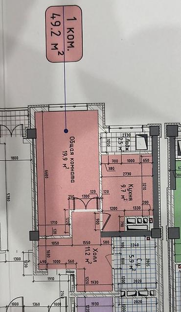 Новостройки от застройщика: Строится, Элитка, 1 комната, 49 м² — 3