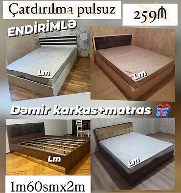Çarpayılar: Yeni, İkinəfərlik çarpayı, Bazasız, Matras ilə, Siyirməsiz — 1