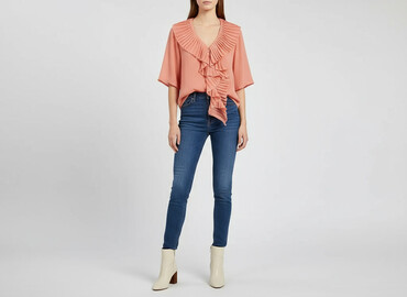 zara bluzki z krótkim rękawem: Zara, Жіноча блуза, розмір L