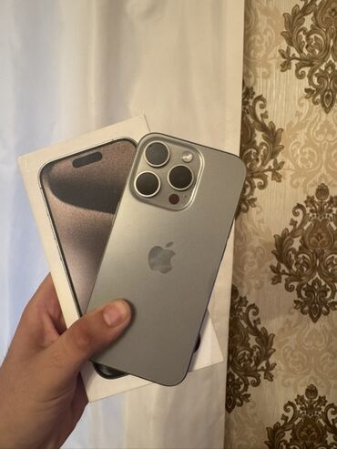 işlənmiş xaladenikler: IPhone 15 Pro, 128 GB, Natural Titanium, Face ID