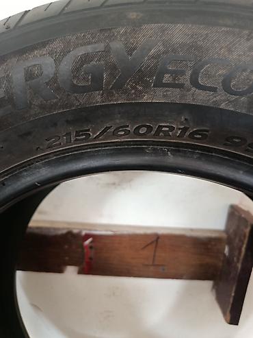 60: Шины 215 / 60 / R 16, Лето, Б/у, 1 шт, Легковые, Корея, Hankook — 2