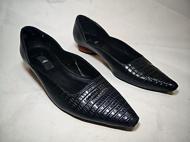 Qadın balet ayaqqabıları – qara, timsah naxışlı - Model: balet/loafer