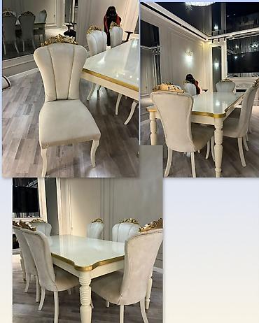 Masa dəsti : 8 nəfərlik və 6 ədəd oturacaq . 350₼ .Oturacaqlar ideal lalafo.az -da Masa dəsti : 8 nəfərlik və 6 ədəd oturacaq . 350₼ .Oturacaqlar ideal