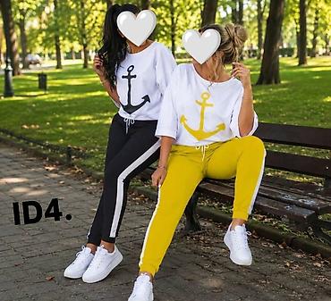 prepravka odece: Ženski dvodelni trenerka komplet – Nautical Anchor, ID4. - Gornji — 3