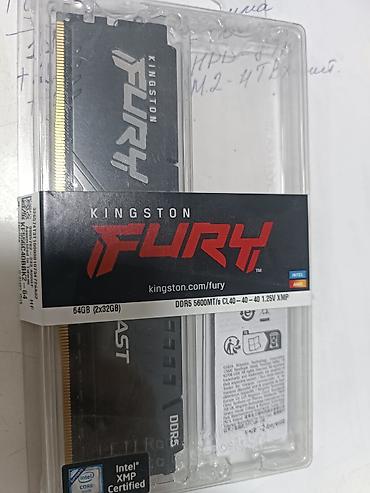 озу ddr5: Оперативная память (RAM) для ПК, Новый, Kingston Fury, 32 ГБ, DDR5, 5600 МГц — 1