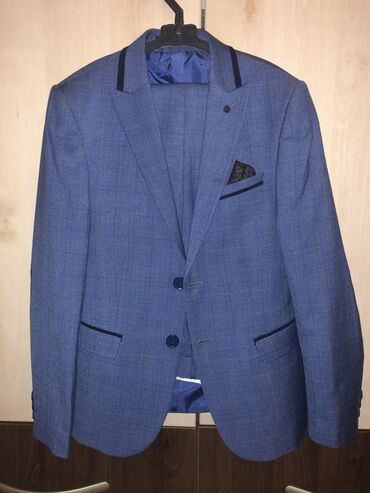 мужской пиджак: Костюм цвет - Синий