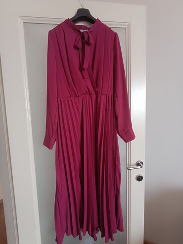 bordo haljine duge: S (EU 36), bоја - Bordo, Drugi stil, Dugih rukava