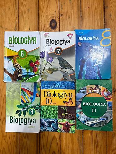 Biologiya dərslikləri toplusu 1i- 5manat - 6, 7, 8, 9, 10 və 11-ci