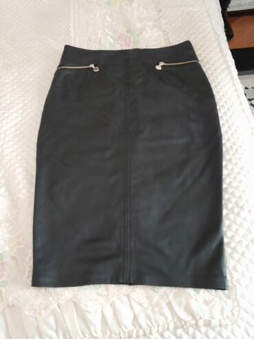 женские джинсовые юбки на пуговицах: 2XL (EU 44), цвет - Черный