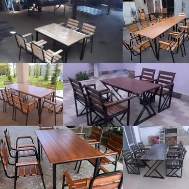 Bağ, çöl masa və oturacaq dəstləri: Yeni, Dördbucaq masa, 4 stul, Açılmayan, Stullar ilə, Taxta, Azərbaycan — 12