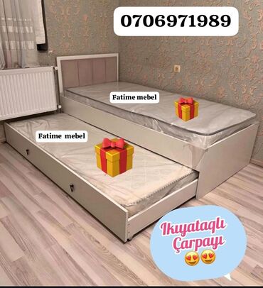 Çarpayılar: Yeni, Təknəfərlik çarpayı, Bazasız, Matras ilə, Siyirməli