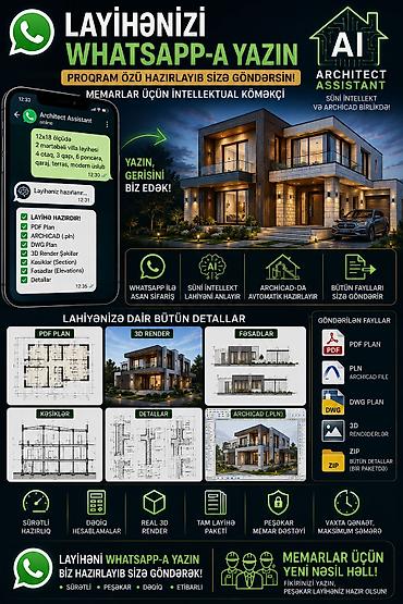 Dizayn, layihə: AI Architect Assistant – WhatsApp üzərindən memarlıq layihələrinin — 1