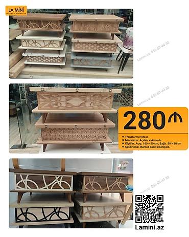 Мебель: Transformer Masa – açılıb-bağlanan mexanizmlə - Mexanizm: Açılan — 1