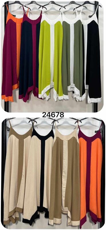 haljina vise boja: S (EU 36), M (EU 38), L (EU 40), Oversize, Na bretele