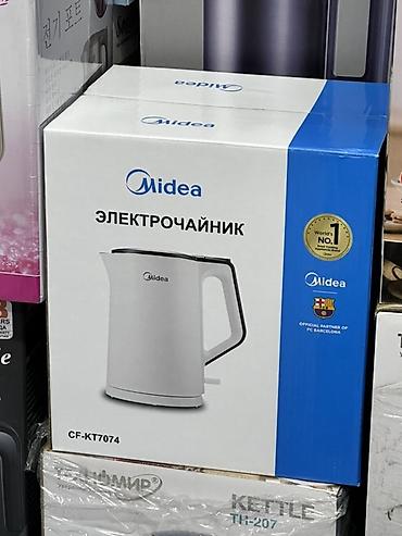 Электрочайник Midea CF-KT7074 - Стильный корпус белого цвета