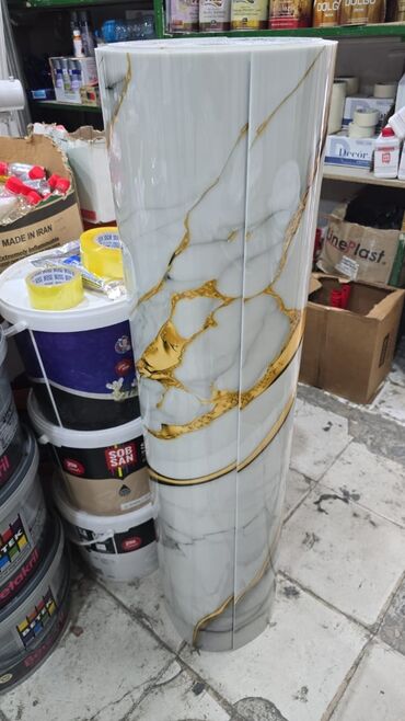 Mərmər effektli PVC panellər: Hamam ucun kafel evezi mermer paneller . Suvaqin ustunden kafelin — 20