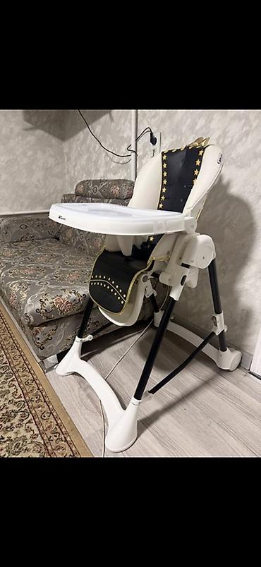 peg perego: Детский стульчик для кормления (бренд Jetem) - Цвет: белый с черными — 2