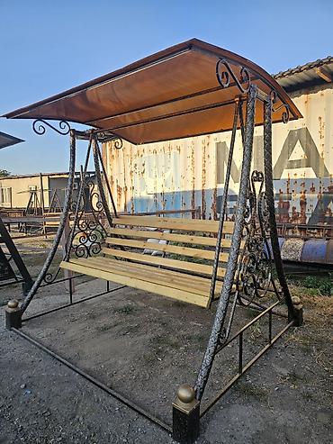 качеле: Садовые качели Металл, Со спинкой, С крышей — 4