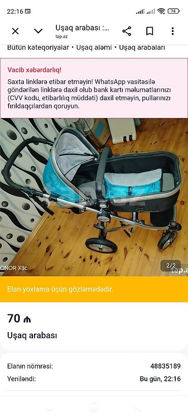 donlar per page 40: Uşaq arabası - Tip: beşik tipli (lyulka) uşaq arabası - Rəng — 1