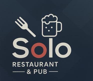 Bu biznes kartı "Solo" restoran və pub ofsiant tələb olunur
