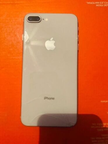 айфон 7 бу цена в бишкеке: IPhone 8 Plus, Колдонулган, 64 ГБ, Ак, Коргоочу айнек, 76 %