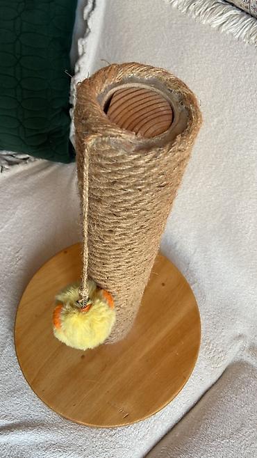 toy oudel: Pişik üçün qaşıma dirəyi - Material: təbii ağacdan hazırlanmış — 4