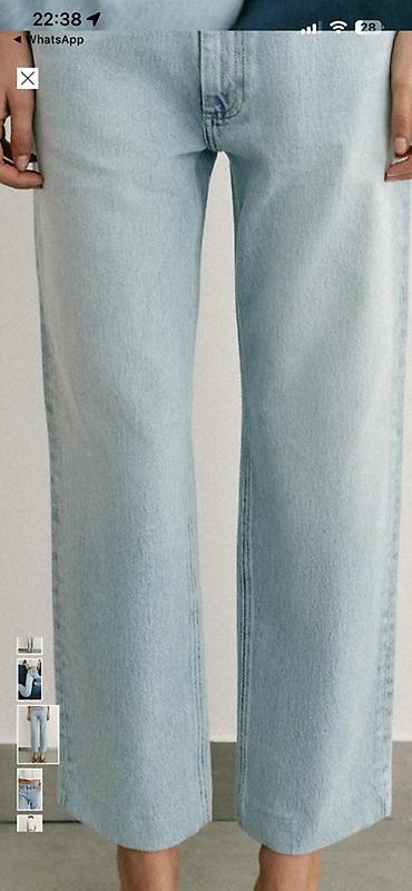 cins walvar: Açıq mavi ZARA cins şalvar. Razmer 36dır ancaq geniş kesimdir oversize — 3