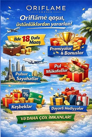 satış məsləhətcisi: Satış məsləhətçisi tələb olunur, Yalnız qadınlar üçün, İstənilən yaş, Təcrübəsiz, Ayda 2 dəfə ödəniş — 1