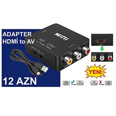 mini kompüter: HDMİ Adapterlər/Konverterlər (Çeviricilər) ⭐HDMİ to AV – 12 AZN ⭐HDMİ — 5