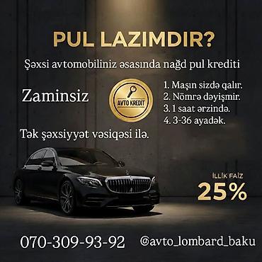 ilkin odənişli maşınlar: Avtomobil girovu əsasında nağd pul krediti - Şəxsi avtomobiliniz — 1