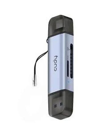 Druga oprema za računare i laptopove: USB-C/USB-A višenamenski čitač kartica – Cudy Kompaktan 2-u-1 čitač — 7