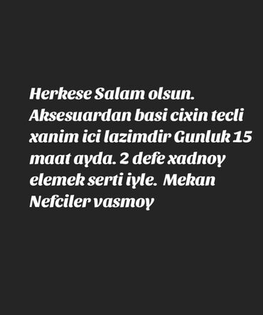 Тарелки: Herkese Salam olsun. Aksesuardan başı çıxan təcili xanım işçi