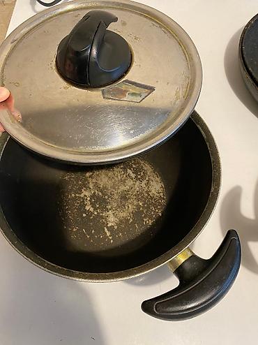 Сковородки: Tefal: 2 сковороды и 1 крышка. Покупал на заказ в Дании. Made in — 11