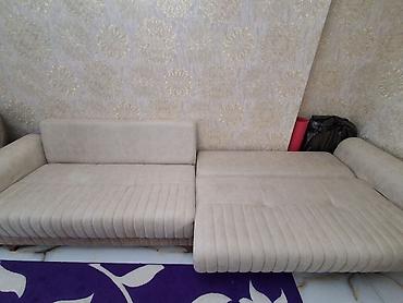Диваны: Bej rəngli geniş divan - Ölçü: təxminən 3 metr uzunluq (6 böyük — 8