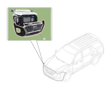 Бамперы и комплектующие: Бампер Передний Hyundai, Б/у, Оригинал
